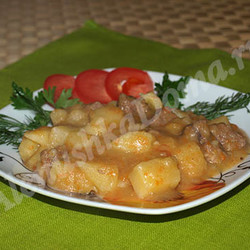Картошка тушеная с мясом