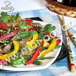 Салат с говядиной и болгарским перцем