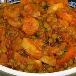 Чечевица карри с креветками и кальмарами, пошаговый рецепт с фото