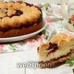 Творожный пирог с пудингом и вишнёвым джемом рецепт с фото, как приготовить на Webspoon.ru