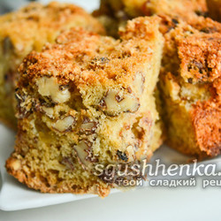 Печенье "Мазурка" с грецкими орехами и изюмом, рецепт