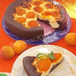 Шоколадная ватрушка с творогом и абрикосами