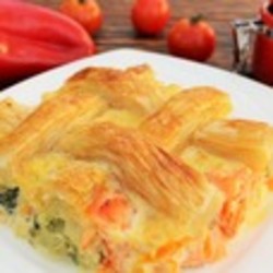 Рыбный пай с решеткой