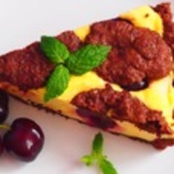 Творожный пирог с черешней