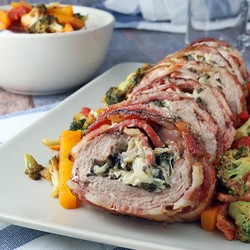 Bacon Wrapped Stuffed Pork Tenderloin | Ruled Me