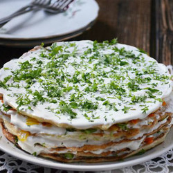 Закусочный кабачковый торт