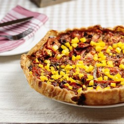 Удивительно простой и восхитительно вкусный томатный пирог