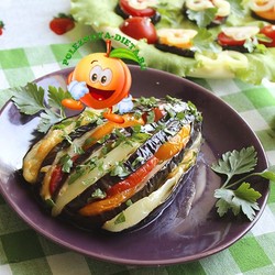 Диетические баклажаны веером с помидорами и сыром в духовке | Полезная диета