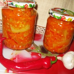 +++"Татарская песня" из кабачков. 4 больших помидора вместо томпасты