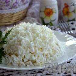 Салат "Невеста" с курицей и плавленным сыром - 11 пошаговых фото в рецепте