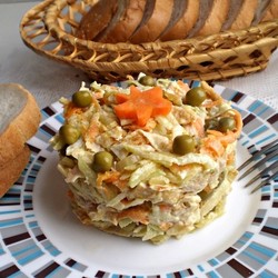 Вкусный салат из зеленой редьки