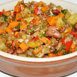 Оригинальное блюдо из кабачков с фасолью. Вкусно и сытно!