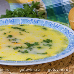 Сырный суп с кабачками