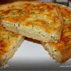 Пирог с сыром и творогом