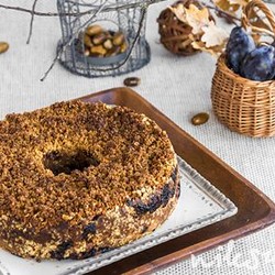 Овсяно-ржаной кекс с фруктами и орехами