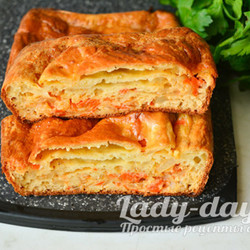 Минутный пирог из капусты