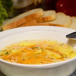 Легкий куриный суп (без зажарки)