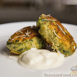 Картофельные котлеты с сыром, шпинатом и чесноком