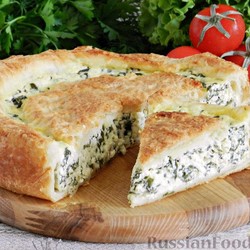 Пирог с брынзой и шпинатом