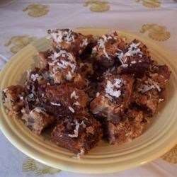 Кокосовые пирожные с шоколадом и сгущенкой