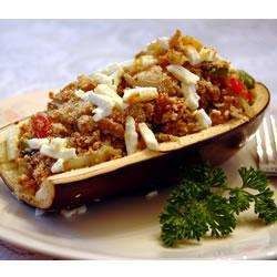 Лодочки из баклажанов с фетой