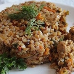 Гречка со свининой и грибами в духовке