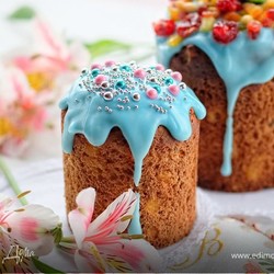 Сочный творожный кулич