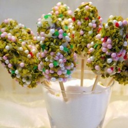 Пирожное на палочке «Рождественская елочка»