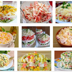Салаты с крабовыми палочками
