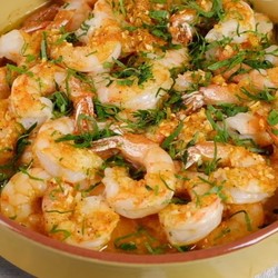 Низкокалорийное блюдо с креветками