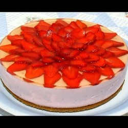 #ТОРТ Клубнично - Творожный без выпечки Нежный КЛУБНИЧНЫЙ ТОРТ  Очень Вкусный #Рецепт