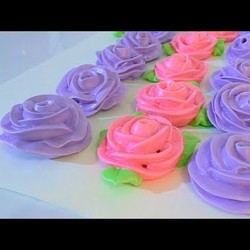 РОЗЫ из безе мастер класс  Как сделать розу БЕЗЕ МК /// Olya Tortik Домашний Кондитер