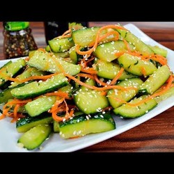 Хрустящие огурцы по-корейски - язык можно проглотить от этой закуски!