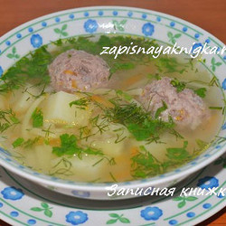 Суп с фрикадельками в мультиварке