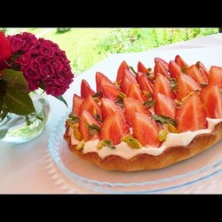 чизкейк с клубникой и мятой