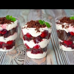 Десерт ЧЕРНЫЙ ЛЕС ☆ Шоколадные ТРАЙФЛЫ с ВИШНЕЙ