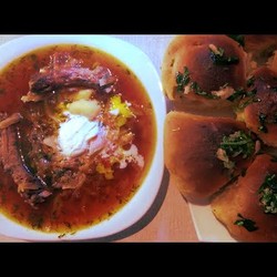 Сельский борщ с пампушками.  6 секретиков!