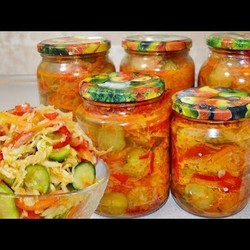 Улетный  САЛАТ НА ЗИМУ   "Кубанский"  с капустой и огурцами - полюбите сразу!