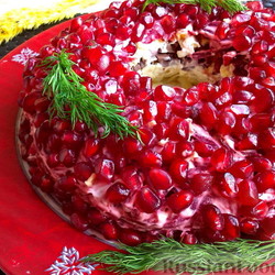 Гранатовый браслет с сердцем