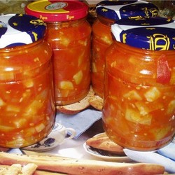 Салат из кабачков и перца на зиму