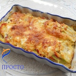 Кабачки с помидорами в духовке