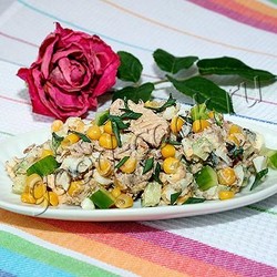 Яичный салат с сайрой