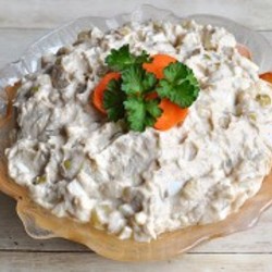 Из печени трески с картофелем