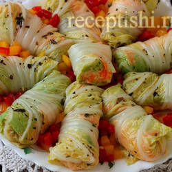 Рулеты из китайской капусты