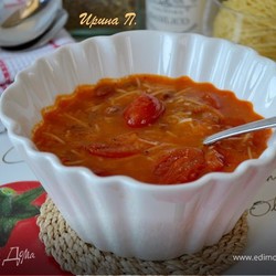 Томатный суп с красной фасолью