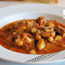 Бамия с мясом ужин 