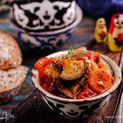 сотэ с баклажанами