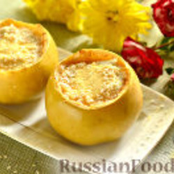 Яблоки запеченные с творогом