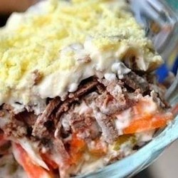 Салат из куриной печени