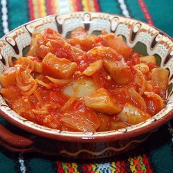 Лечо из баклажан и помидор